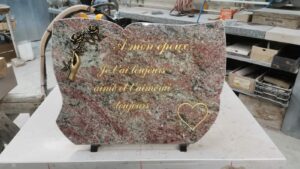 plaques fleur en bronze